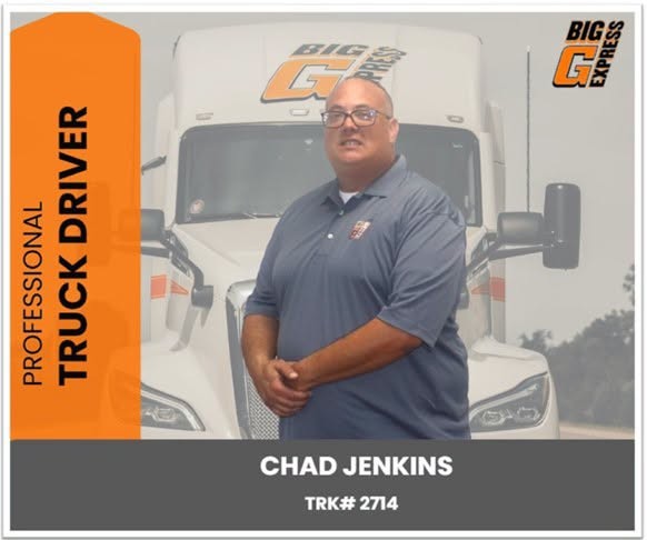 BIG G DRIVER OF THE MONTH MAY 2026- CHAD JENKINS