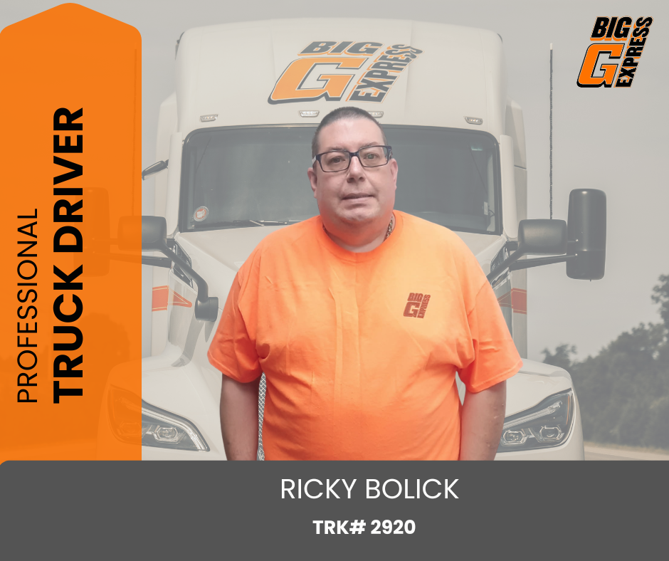 BIG G DRIVER OF THE MONTH JULY 2026- RICKY BOLICK