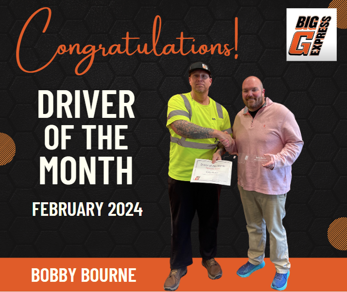 Big G Driver Of The Month February 2024 – Bobby Bourne