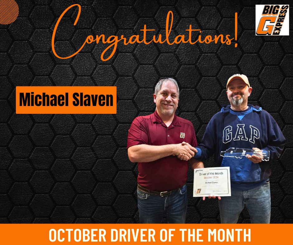 Big G Driver Of The Month October 2024 – Michael Slaven
