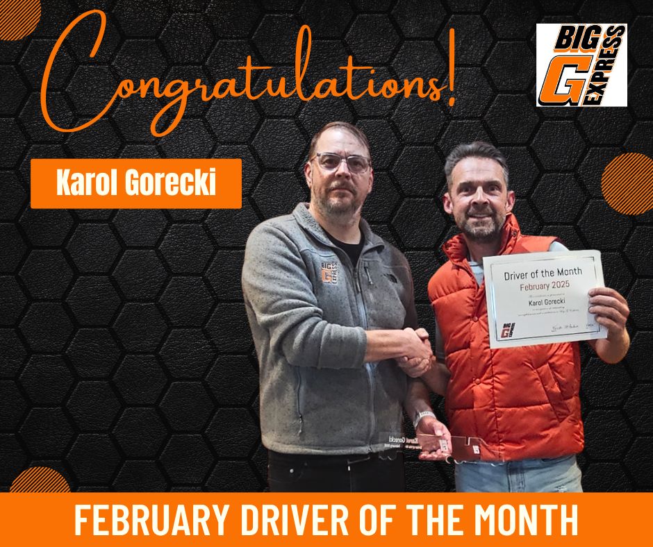 Big G Driver Of The Month February 2025 – Karol Gorecki