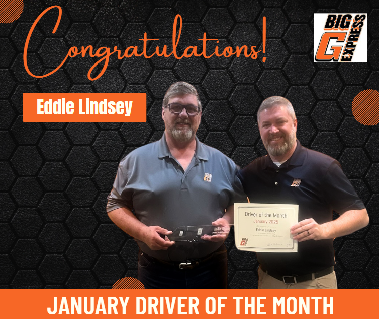 Big G Driver Of The Month January 2025 – Eddie Lindsey