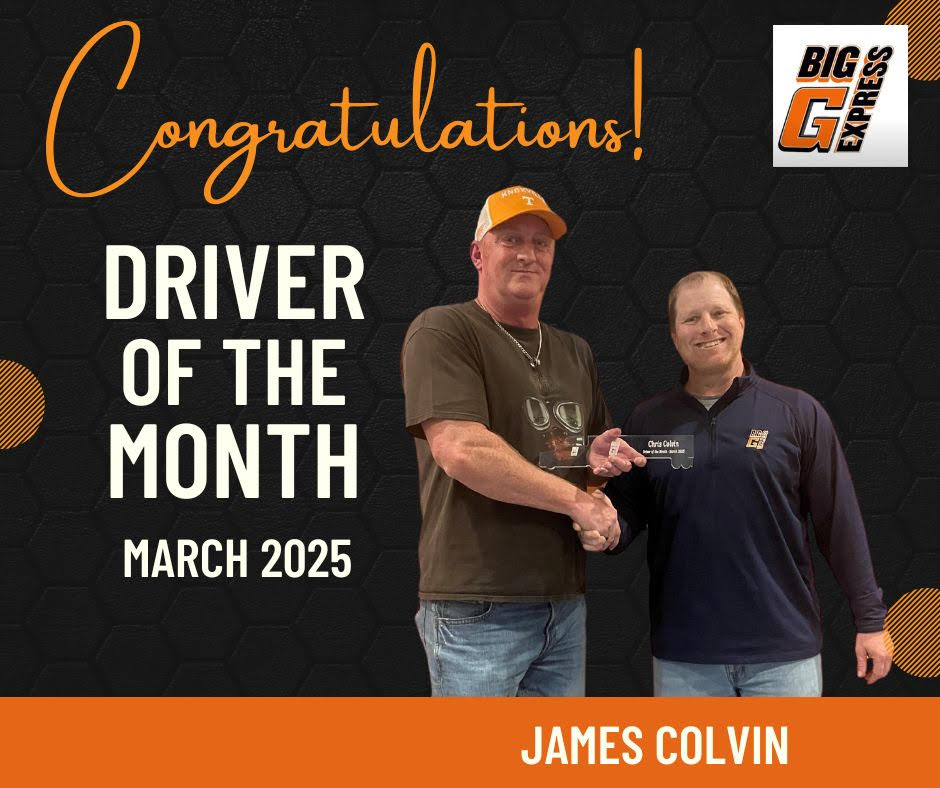 Big G Driver Of The Month March 2025 – James Colvin